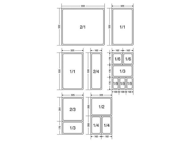 Drainer for copolyester containers - For container GN 1/4 - Matfer