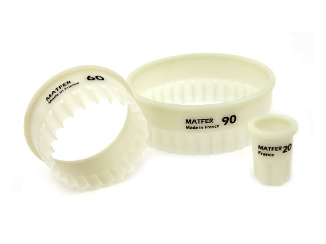 Round Fluted Pastry Cutter - Exoglass® - Ø 7.5cm - Matfer