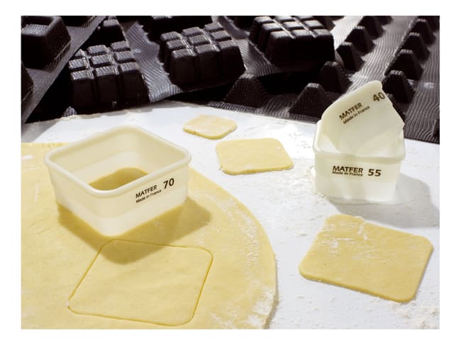 Square Pastry Cutter - Exoglass® - 4 x 4cm - Matfer