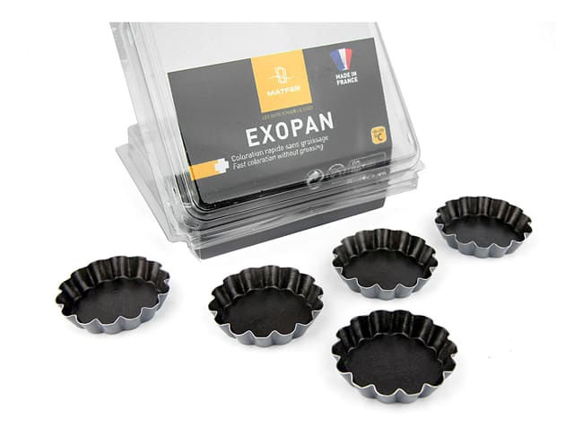 Fluted Tartlet Petit Four Mould Ø 4.5cm (x 25) - Exopan® - Matfer