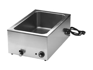 GN 1/1 electric sauce warmer with drainage tap