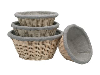 Round Lined Wicker Banneton