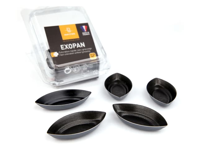 Oval Boat Petit Four Mould 6.2cm (x 25) - Exopan® - Matfer