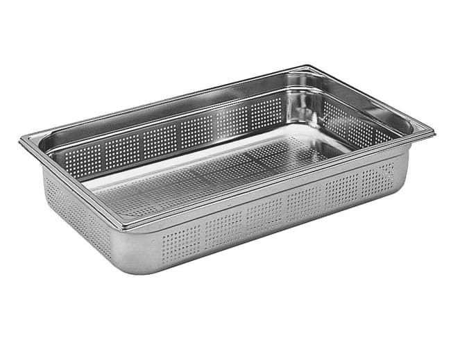 Perforated gastronorm container GN 1/1 - Depth 10cm - Matfer