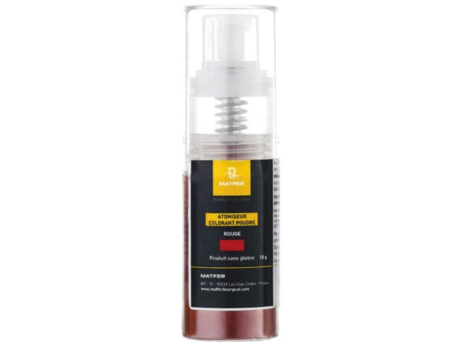 Sparkling Red Food Colouring Spray - 10g - Red - Matfer