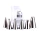 Stainless steel fluted piping nozzles - Set of 6 nozzles - Matfer