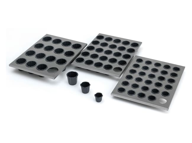 Sheet for Cannelé Moulds - Exoglass® - Ø 3.5 x ht 3.5cm (x 30) - Matfer