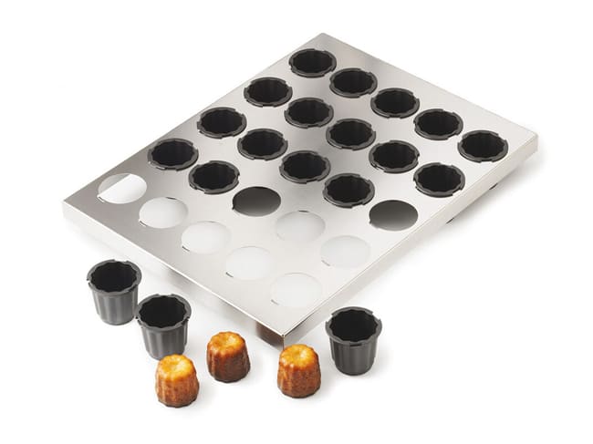 Sheet for Cannelé Moulds - Exoglass® - Ø 5.5 x ht 5.5cm (x 16) - Matfer