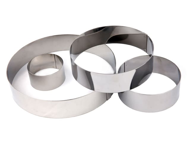 Stainless Steel Mousse Ring - Ø 16cm x ht 4.5cm - Matfer