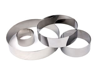 Stainless Steel Mousse Ring - Ø 20cm x ht 4.5cm - Matfer