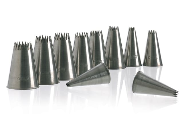 Petit Four Piping Nozzle - Ø 9mm (12 teeth) - Matfer