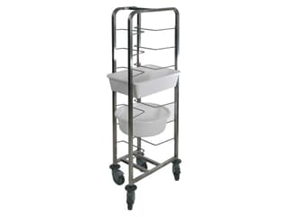 Trolley for dough containers