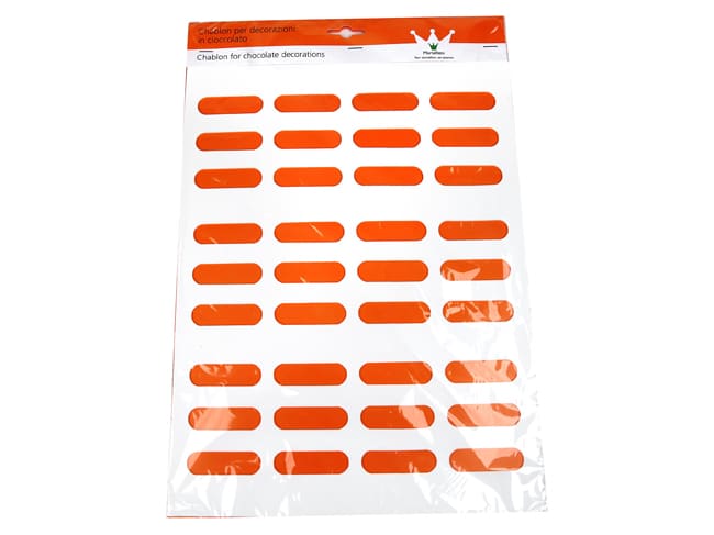 Silicone Eclair Stencil Mat - 36 mini éclairs - Martellato