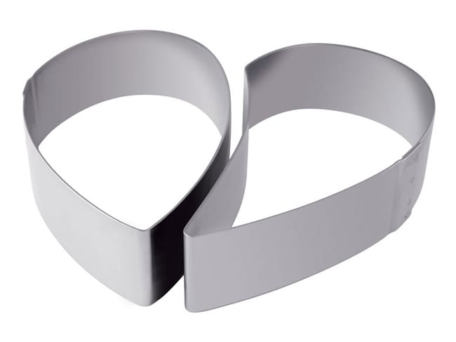 Stainless Steel Heart Duo Mousse Ring - Martellato