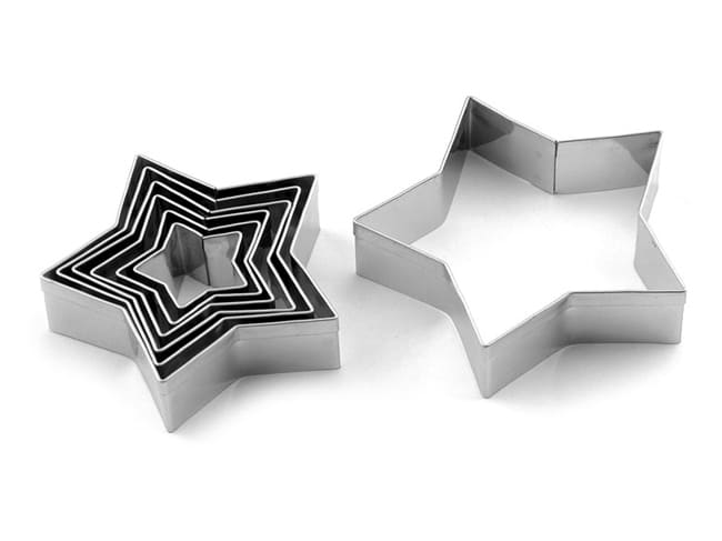 Star Stainless Steel Cookie Cutters - Set of 7 - Martellato