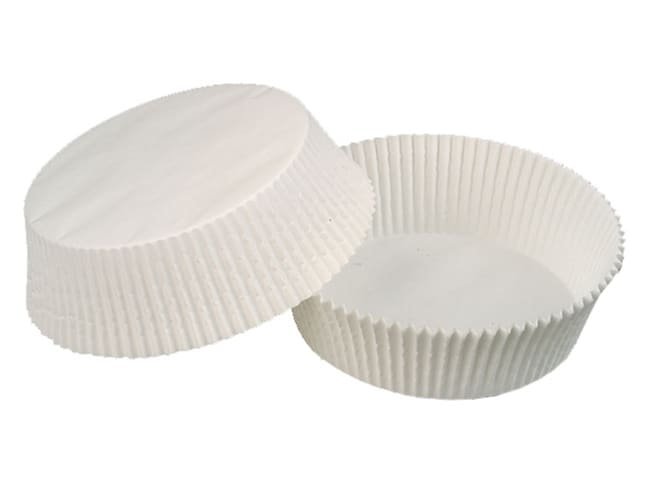 Round pleated paper cases (x 1000) - Ø 2.6 x Ht 1.8 cm (no. 4) - Nordia