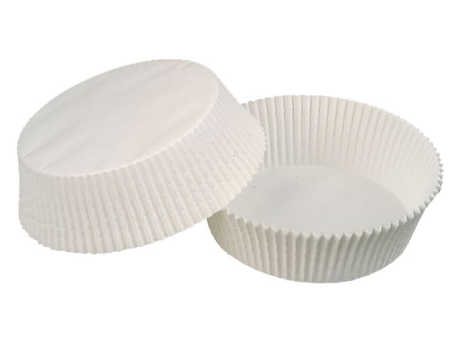Round pleated paper cases (x 1000) - Ø 3.5 x Ht 2.3 cm (no. 7) - Nordia