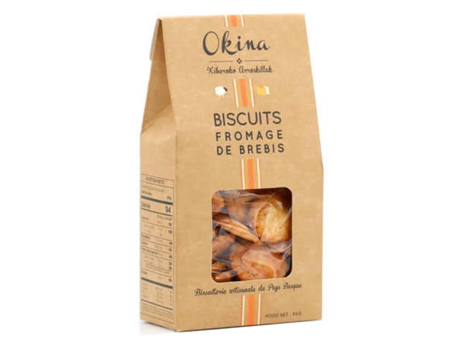 Sheep Cheese Biscuits - Basque PDO Ossau Iraty - 80g - Okina