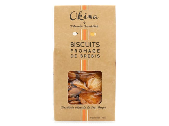 Sheep Cheese Biscuits - Basque PDO Ossau Iraty - 80g - Okina