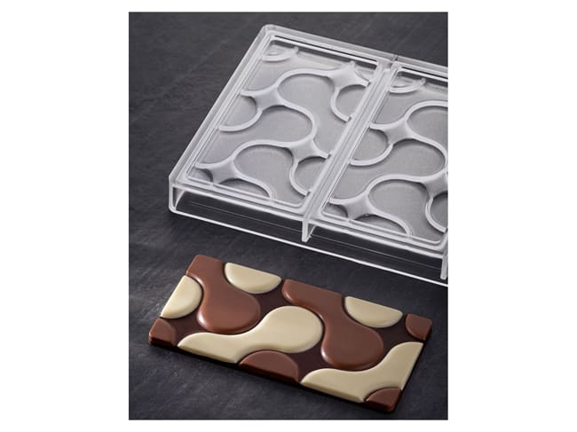 Chocolate Mould "Flow" - 3 bars - By Vincent Vallée - Pavoni