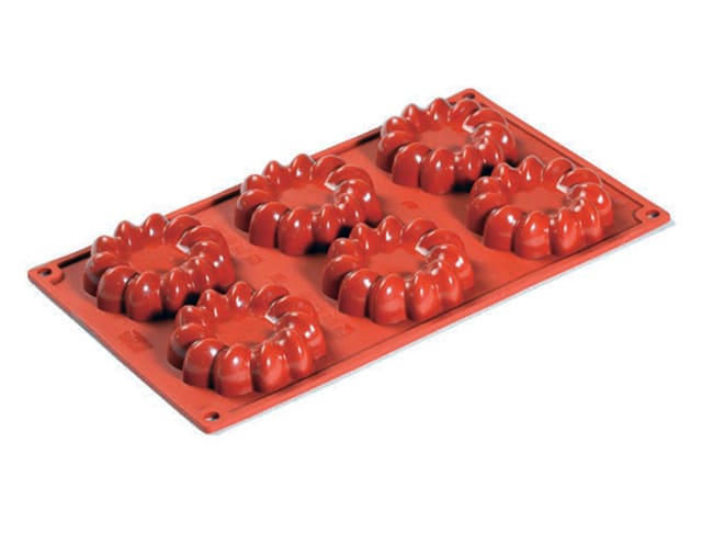 Formaflex Silicone Mould - 6 Saint Honoré Ø 8cm - 30 x 17cm - Pavoni