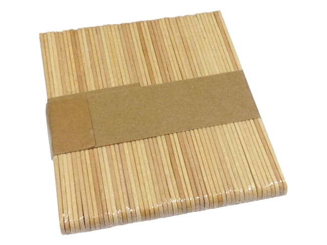 Wooden Sticks for Ice Cream Bars (x 50) - Length 11.3cm - Pavoni