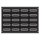 Pavoflex Non-Stick Silicone Mould - 20 Hollow Rectangles - 60 x 40cm - Pavoni