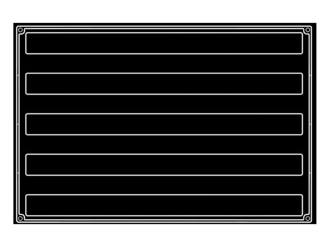 Pavoflex Silicone Mould - 5 Inserts - 60 x 40cm - Pavoni