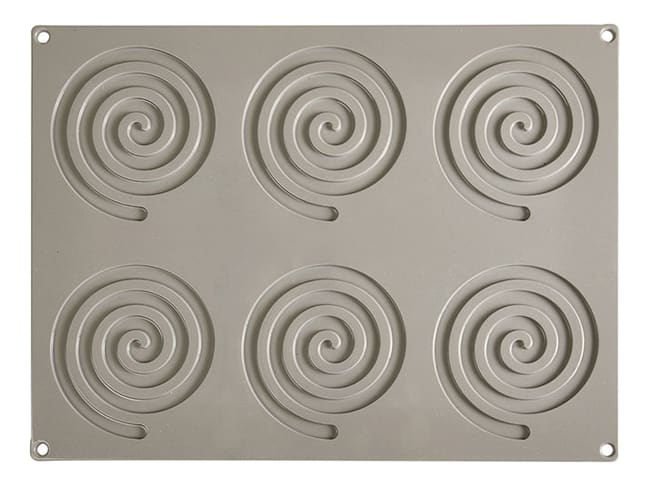 Pavoni Gourmand Silicone Mould - 6 Round Spirals - Pavoni