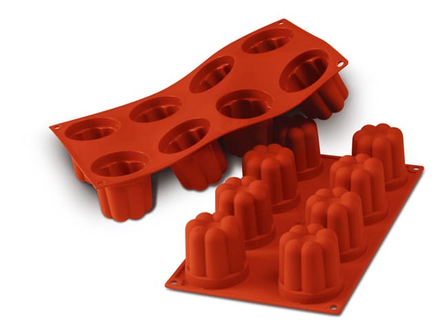 Flexible Silicone Mould - Bavarois (8 cavities) - 8 bavarois Ø 5,7cm - 30 x 17cm - Pavoni