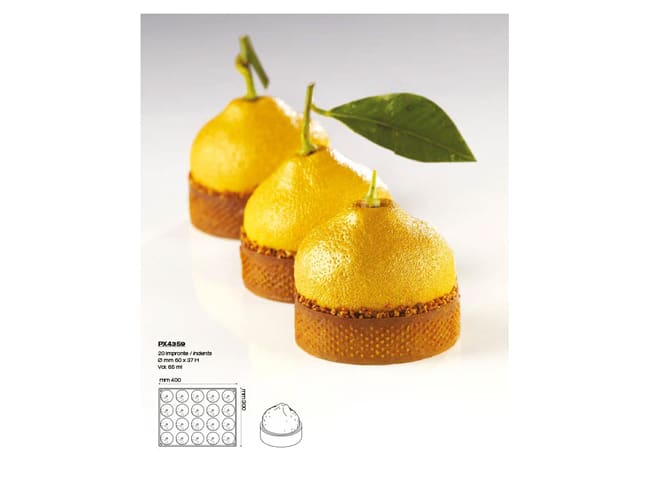 Lemon Tartlet Silicone Mould - Cédric Grolet Line - 40 x 30cm - Pavoni