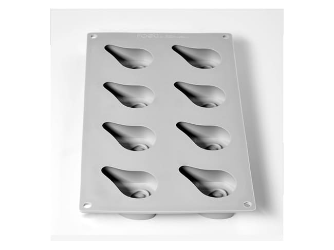 Pavoflex Silicone Mould - 8 pear halves - 30 x 17.5cm - Pavoni