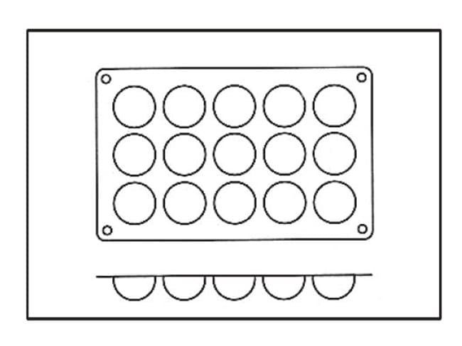 Silicone Mould - Half Sphere Ø 5cm - 30 x 17cm - Pavoni