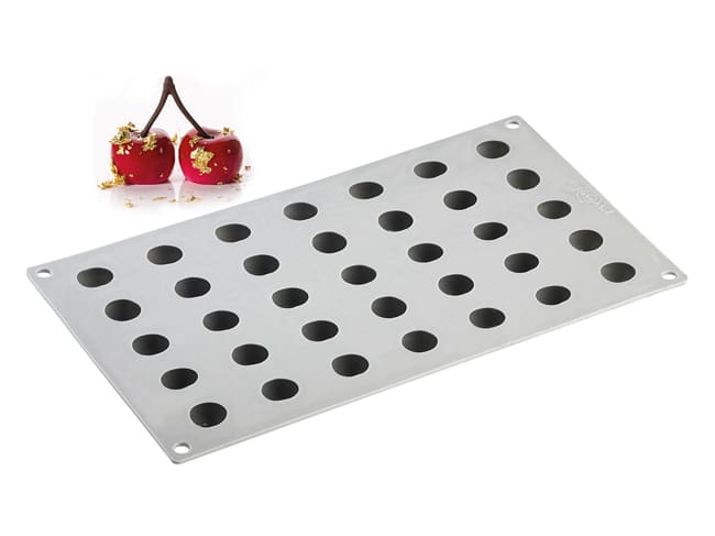 Cherry Silicone Mould Mat - 35 Cavities - 30 x 17.5cm - Pavoni