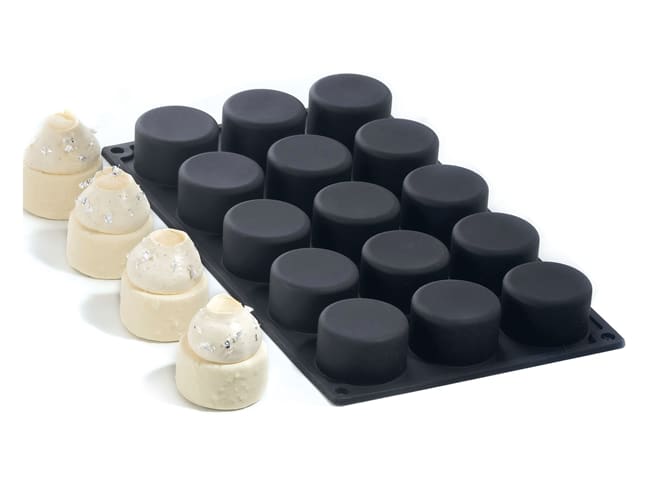 Pastel40time Silicone Mould - 15 cylinders - 30 x 17.5cm - Pavoni