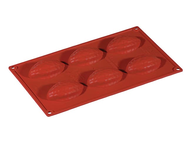 Silicone Mould - 6 pods - 30 x 17cm - Pavoni