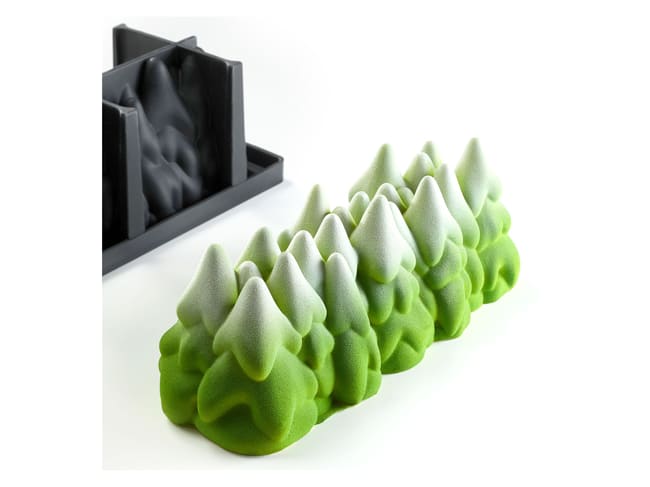 Christmas snow tree Silicone Yule Log Mould - 25 x 8 cm - Pavoni