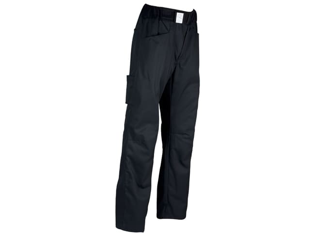 Arenal Black Chef Trousers, Adjustable Belt - Size 38/40 - Robur