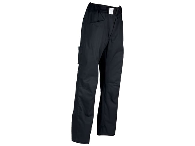 Arenal Black Chef Trousers, Adjustable Belt - Size 46/48 - Robur
