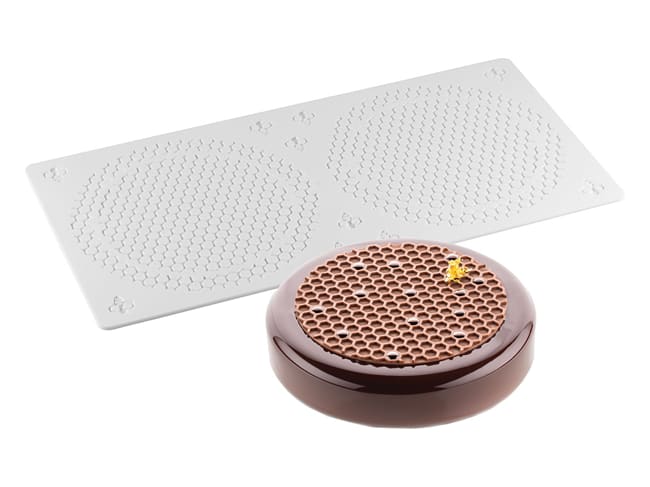 Honeycomb Pattern Silicone Mould - 2 cavities - 40 x 20cm - Silikomart