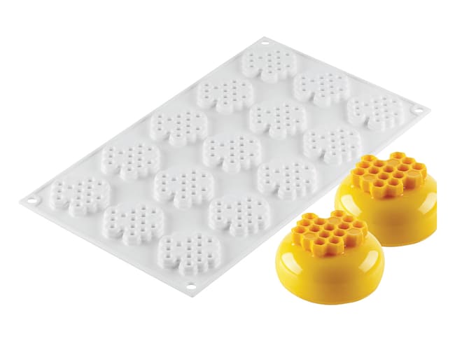 Honeycomb Silicone Mould - 15 cavities - 30 x 17,5 cm - Silikomart