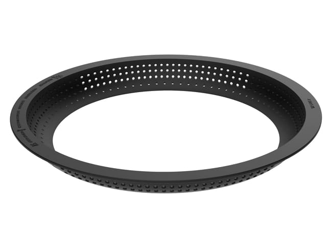 Convex Perforated Tart Ring - Composite material - Ø 18 x ht 2 cm - Silikomart