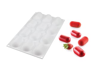 Silicone Mould - 12 Mini Rounded Ovals