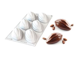 Silicone Mould - 6 Cocoa Pods