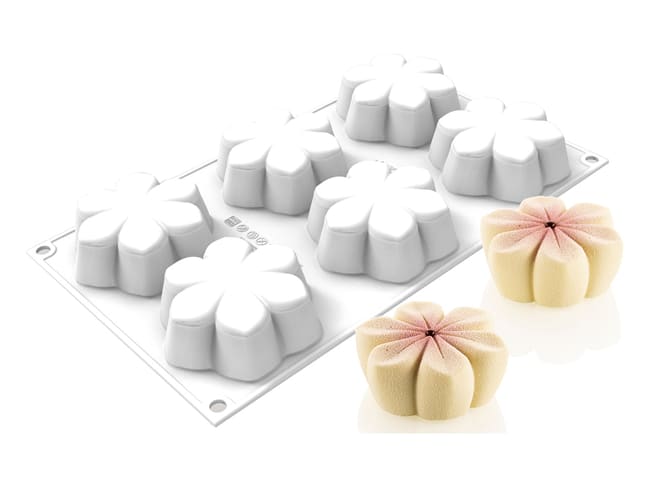 Hana Silicone Mould - 6 flowers - 30 x 17.5cm - Silikomart