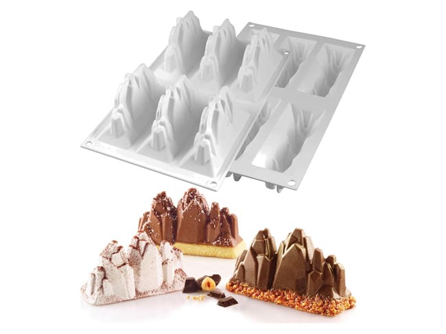 Silicone Mould- 6 Mountains - 30 x 17.5cm - Silikomart