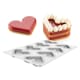 Silicone Mould - 8 flat hearts - 30 x 17.5cm - Silikomart