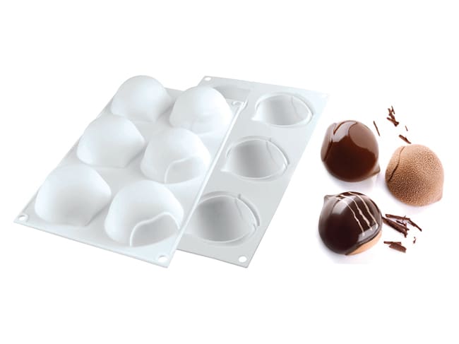 6 Chestnut Silicone Mould - Silikomart