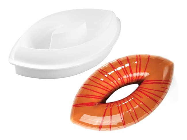 Oval savarin silicone Mould - 27 x 16cm - Silikomart