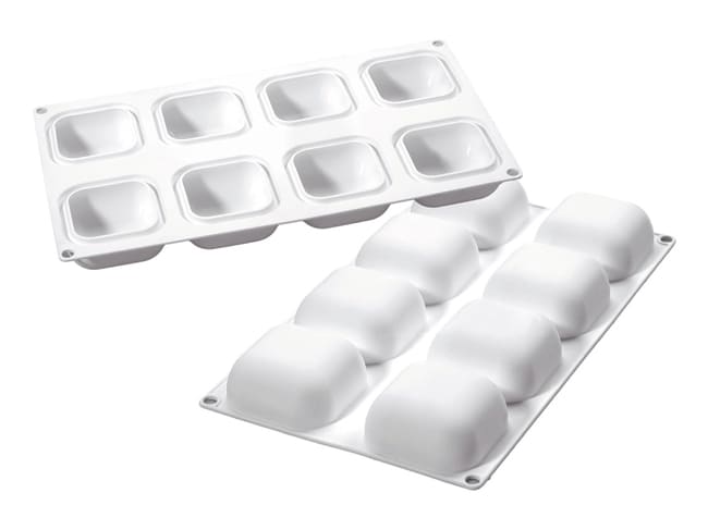 GEM100 Silicone Mould 8 Rounded Squares - Silikomart